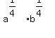 a%5E%281%2F4%29+b%5E%281%2F4%29