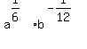a%5E%281%2F6%29%2Ab%5E%28-1%2F12%29