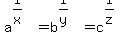a%5E%281%2Fx%29=b%5E%281%2Fy%29=c%5E%281%2Fz%29