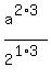 a%5E%282%2A3%29%2F2%5E%281%2A3%29