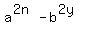 a%5E%282n%29+-++b%5E%282y%29
