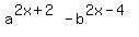 a%5E%282x%2B2%29+-+b%5E%282x-4%29
