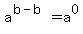 a%5E%28b-b%29+=+a%5E0