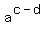 a%5E%28c-d%29