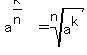 a%5E%28k%2Fn%29=root%28n%2Ca%5Ek%29