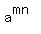 a%5E%28mn%29