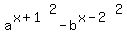 a%5E%28x%2B1%29%5E2+-+b%5E%28x-2%29%5E2