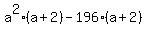 a%5E2%28a++%2B+2%29+-+196%28a+%2B+2%29