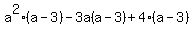 a%5E2%28a+-+3%29+-+3a%28a+-+3%29+%2B+4%28a+-+3%29