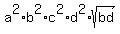 a%5E2%2Ab%5E2%2Ac%5E2%2Ad%5E2%2Asqrt%28bd%29