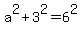 a%5E2%2B3%5E2=6%5E2