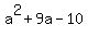 a%5E2%2B9a-10