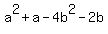a%5E2%2Ba-4b%5E2-2b