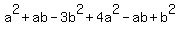 a%5E2%2Bab-3b%5E2%2B4a%5E2-ab%2Bb%5E2