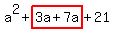 a%5E2%2Bhighlight%283a%2B7a%29%2B21