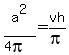 a%5E2%2F%284pi%29=vh%2Fpi