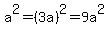 a%5E2=%283a%29%5E2=9a%5E2