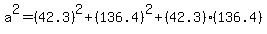 a%5E2=%2842.3%29%5E2%2B%28136.4%29%5E2%2B%2842.3%29%28136.4%29