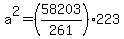 a%5E2=%2858203%2F261%29223+