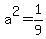 a%5E2=1%2F9