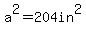 a%5E2=204in%5E2