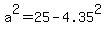 a%5E2=25+-4.35%5E2