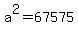a%5E2=67575