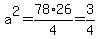 a%5E2=78%2F4%2A26=3%2F4