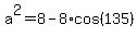 a%5E2=8-8%2Acos%28135%29