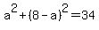 a%5E2+%2B+%288+-+a%29%5E2+=+34