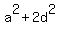 a%5E2+%2B+2d%5E2