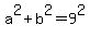 a%5E2+%2B+b%5E2+=+9%5E2