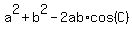 a%5E2+%2B+b%5E2+-+2ab%2Acos%28C%29