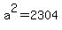 a%5E2+=+2304