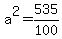 a%5E2+=+535%2F100+