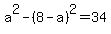 a%5E2+-+%288-a%29%5E2+=+34