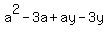 a%5E2+-+3a+%2B+ay+-+3y
