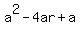 a%5E2+-+4ar+%2B+a
