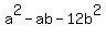 a%5E2+-+ab+-+12b%5E2