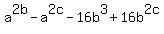 a%5E2+b+-+a%5E2+c+-+16+b%5E3+%2B+16+b%5E2+c