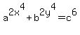 a%5E2+x%5E4+%2B+b%5E2+y%5E4+=+c%5E6