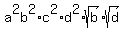 a%5E2b%5E2%2Ac%5E2+%2Ad%5E2%2Asqrt%28b%29%2Asqrt%28+d%29