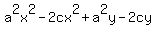 a%5E2x%5E2-2cx%5E2%2Ba%5E2y-2cy