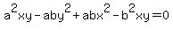 a%5E2xy-aby%5E2%2Babx%5E2-b%5E2xy=0