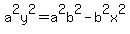 a%5E2y%5E2=a%5E2b%5E2-b%5E2x%5E2