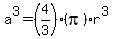 a%5E3=%284%2F3%29%28pi%29r%5E3