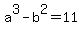 a%5E3+-+b%5E2+=+11