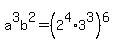 a%5E3b%5E2=%282%5E4%2A3%5E3%29%5E6
