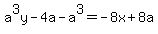 a%5E3y-4a-a%5E3=-8x%2B8a