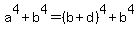 a%5E4%2Bb%5E4+=+%28b%2Bd%29%5E4+%2B+b%5E4+
